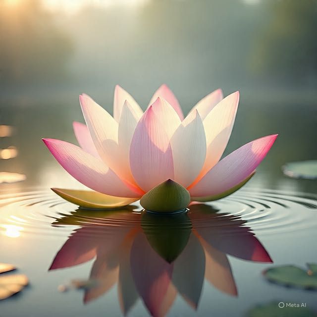 Lotus flower symbolizing growth and transformation through mediation